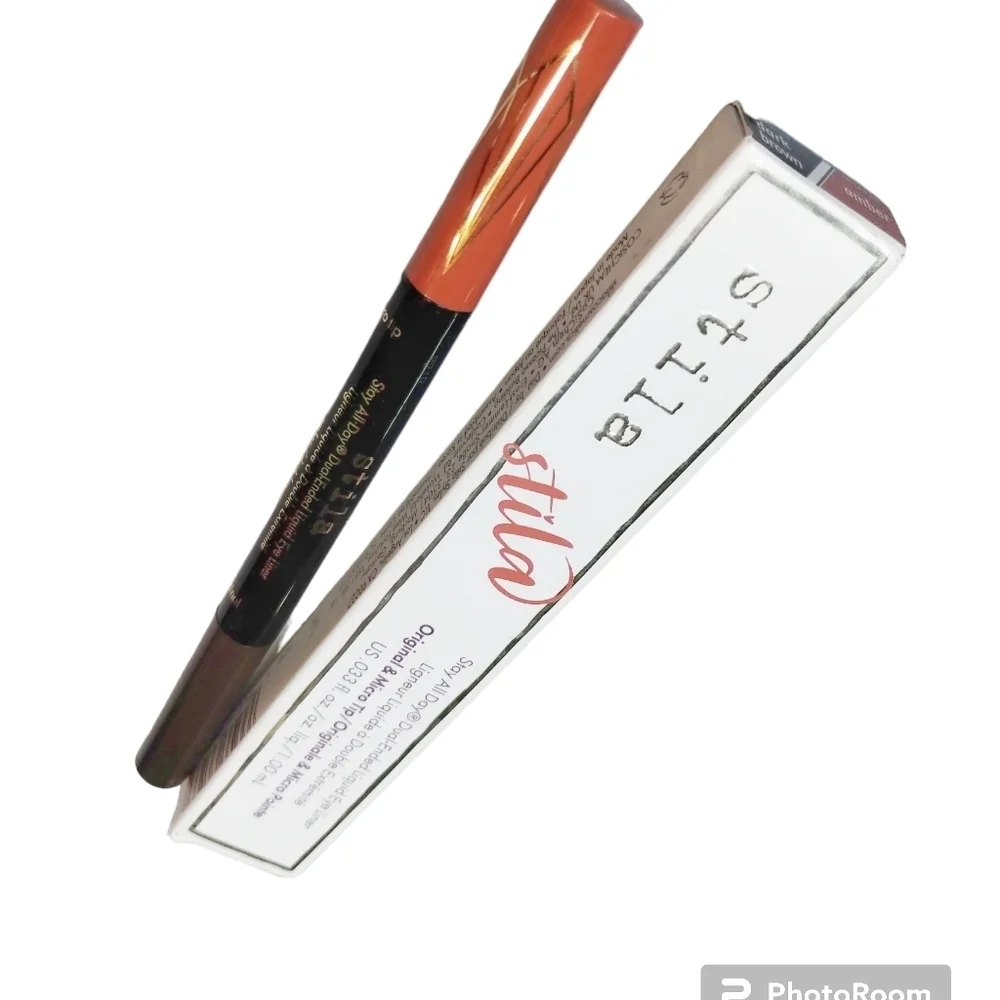 STILA Waterproof‎ Stay All Day Dual Ended Liquid Eye liner Dark brown/ Amber new